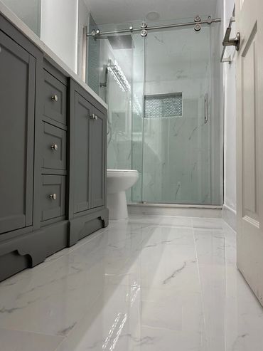 After of a modern bathroom renovation
