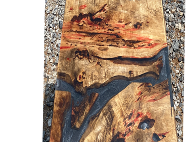 Box elder epoxy end table.