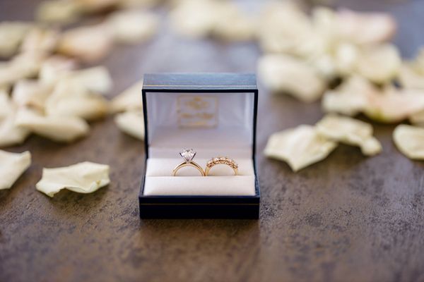 Ring box at wedding proposal