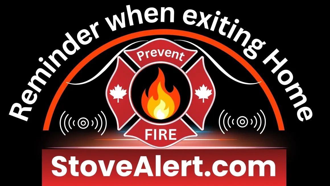 Reminder to prevent fire when exiting home with StoveAlert.com.