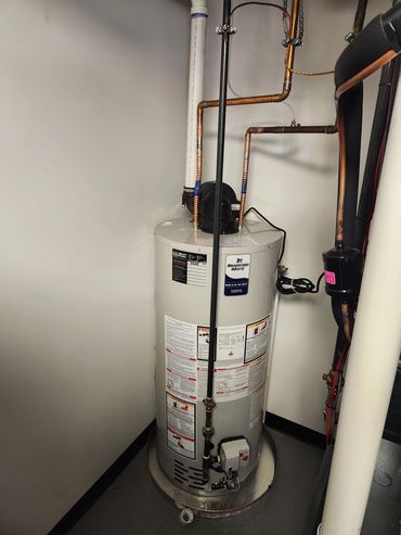 Bradford White hot water tank installation