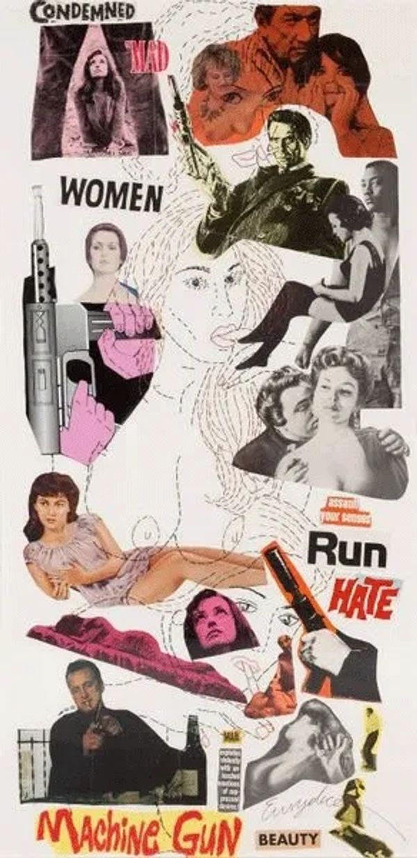 MACHINE GUN BEAUTY collage by eve eurydice
