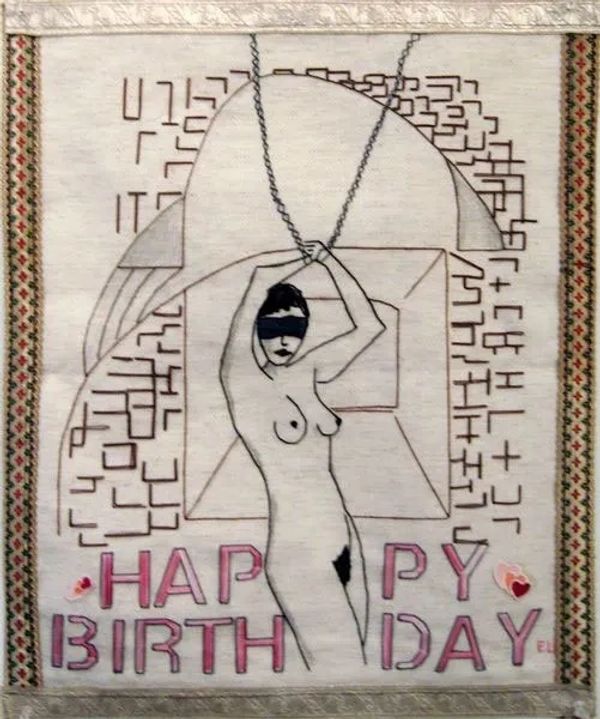 HAPPY BIRTHDAY embroidery by eve eurydice