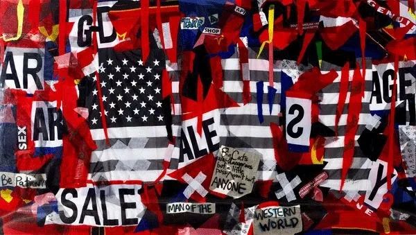 SALE, OR BE PATIENT, MAN OF THE WESTERN WORLD flag by eve eurydice