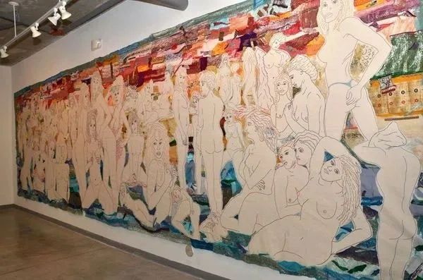 BATHERS embroidery by eve eurydice