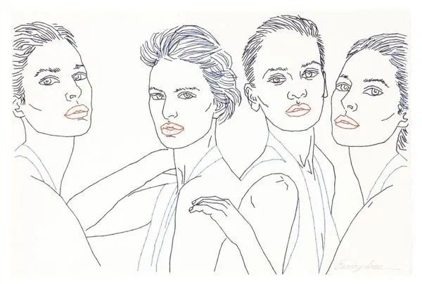 WE, THE PEOPLE: IN THE LINE OF BEAUTY 2 embroidery by eve eurydice