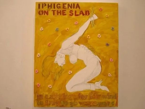 IPHIGENIA ON THE SLAB painting by eve eurydice
