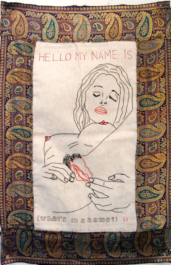 What's in a name embroidery by eve eurydice