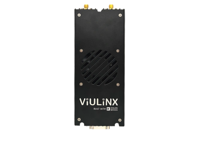 ViULINX device with cooling fan and connectors.