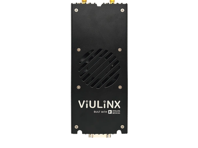 Viulinx electronic device with cooling fan and connectors.