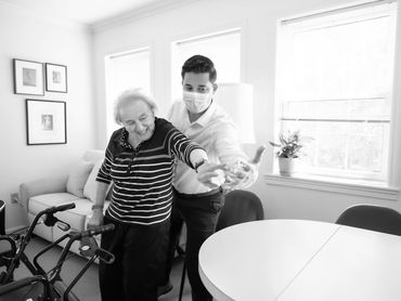 Balance training provided at home by a skilled physical therapist as part of fall prevention