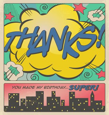 Superhero Thank You Card