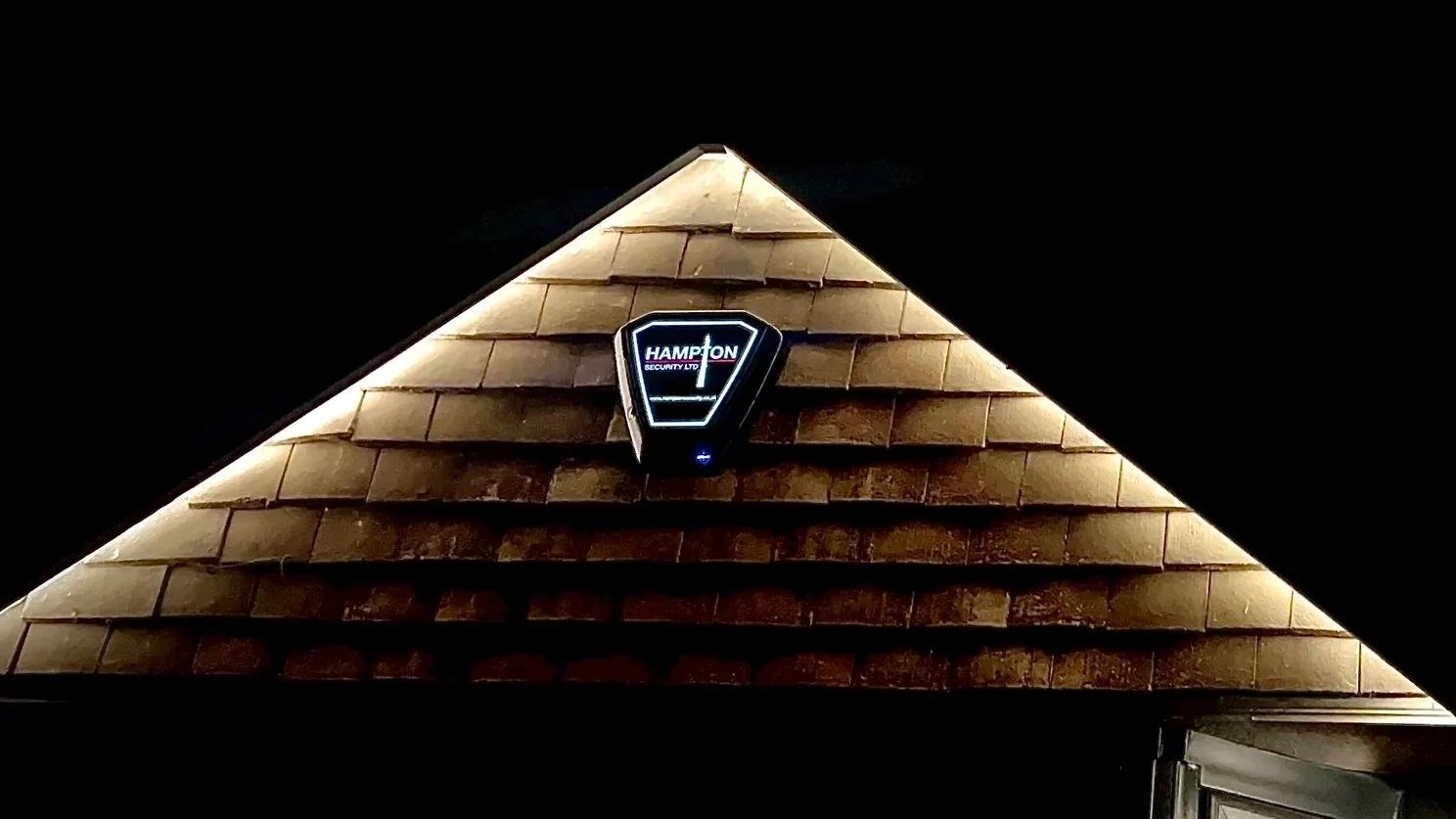 Hampton Security Bell Box Illuminated at Night