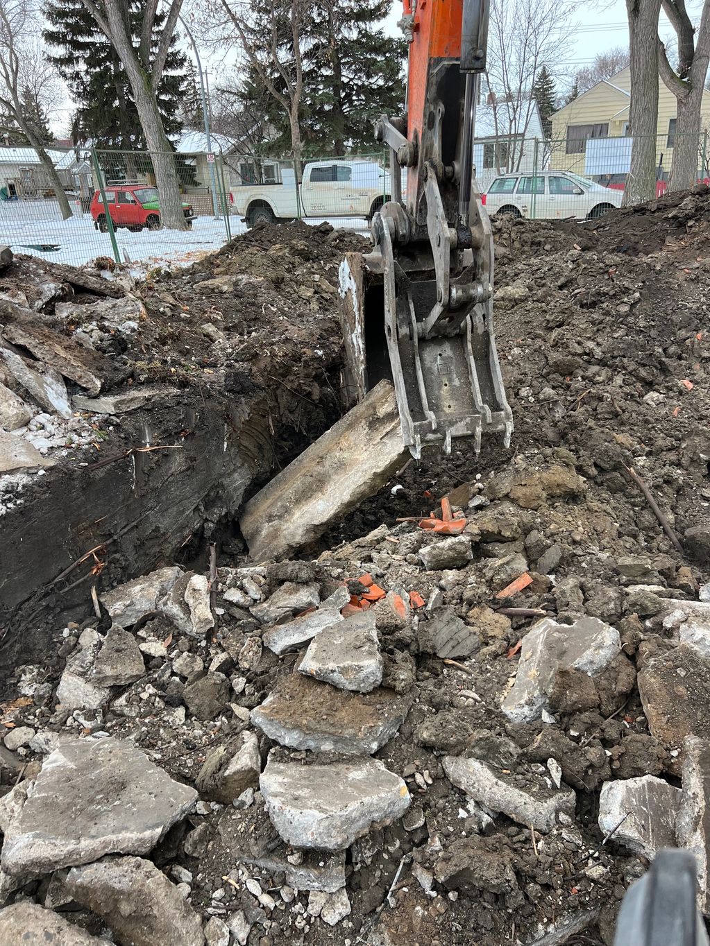 Concrete Footing Removed - Edmonton Demolition