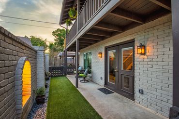 Artificial turf dog run.