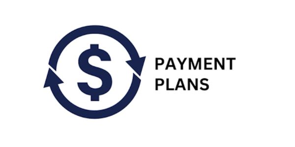 Dollar sign in circular arrows with text 'Payment Plans'.