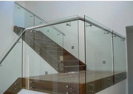 Commercial glass stairs railing 