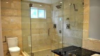 Shower glass installation 
