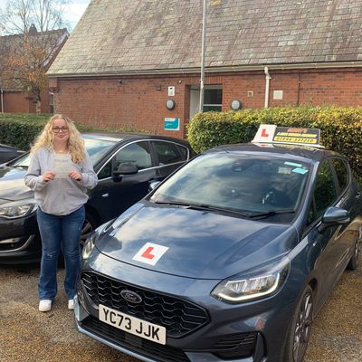 Happy Pupil Just passed her test first time after driving lessons from Gerry’s A Star Driving Academ
