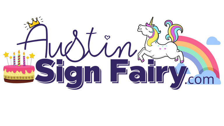 Yard card lawn greetings sign austin texas