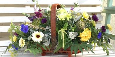 Tribute, Funeral Garden Trug, Basket. Alton, Selborne, Farringdon, Farnham, Petersfield, Hampshire