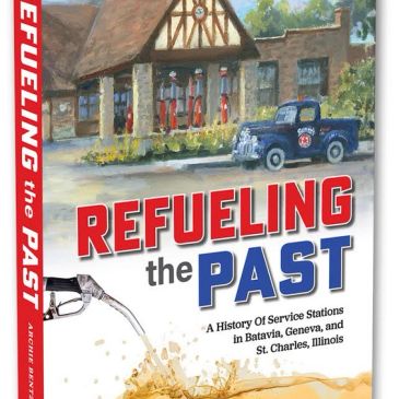 Book cover showing a vintage gas station and pickup truck.