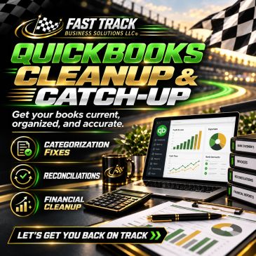 QuickBooks cleanup and catch-up services offered.