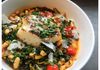 Pan Seared Cod with Kale, White Beans & Cherry Tomatoes