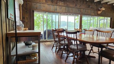 View from the hallway to the screened porch.