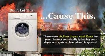 House fire from clogged dryer vent