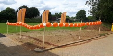 Simple Balloon Decoration for Godalming College, Surrey