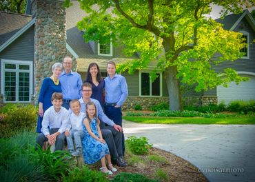 outdoor summer portrait front porch photography family photo, c verhage photography,