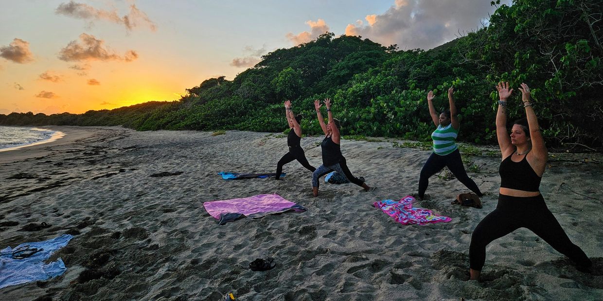 Yoga at Lovers Beach Nevis retreat