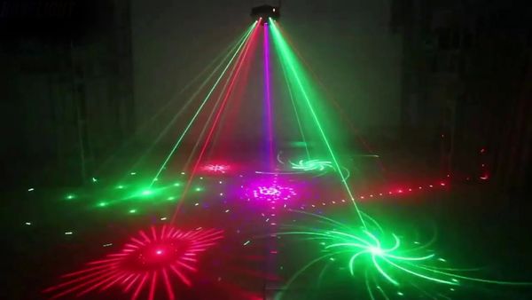 Laser light and strobe light