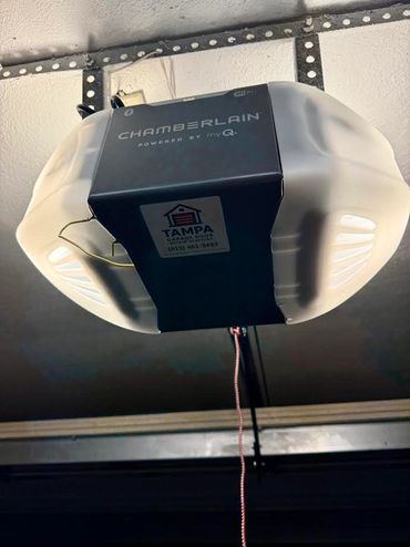 Garage door opener installation, cables replacement, garage door repair, torsion spring in Tampa FL