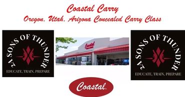 Coastal Carry offers concealed carry classes in Oregon, Utah, and Arizona.