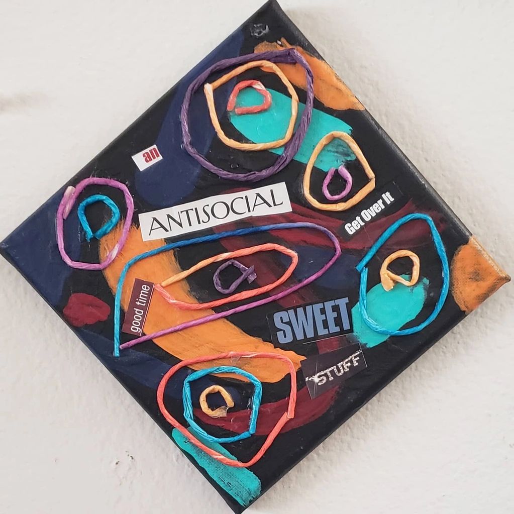 Mixed Media , Found Poetry, Art, Antisocial, Poet
