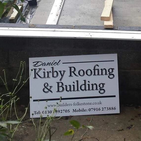 Building and roofing company Folkestone sign