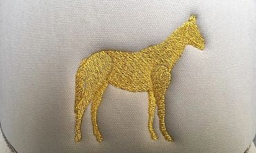 Horse embroidery on baseball hat