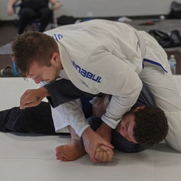 Brandon, training BJJ at Flux