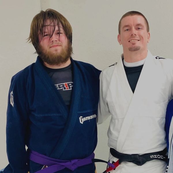 Seayn, purple belt in BJJ at Flux