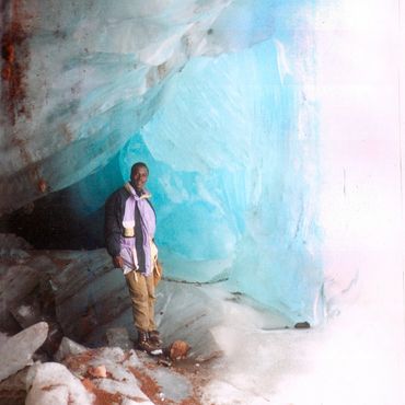 Ice Cave at the bottom of what was the Lewis Glacier.