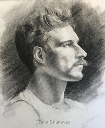 Charcoal portrait.