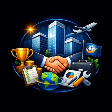 Business partnership and global collaboration concept.