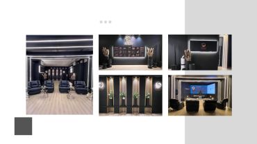 Modern, sleek office interior with black walls, leather chairs, and illuminated Organi Group branding.
Corporate event production and branding solutions delivered by 3Pro’s Production Solutions.