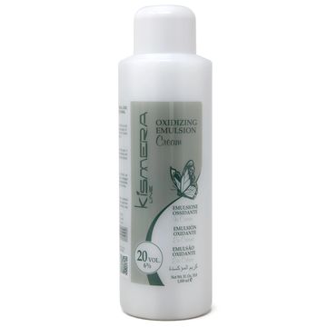 Bottle of Ksmera oxidizing emulsion cream.