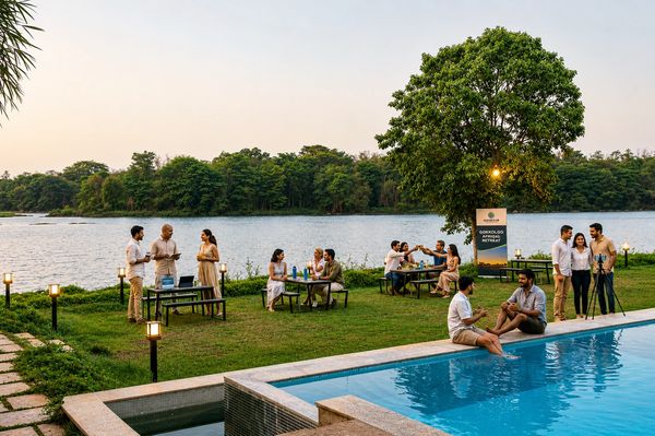 Corporate Outings & Events in Dandeli - Pool Side with River View