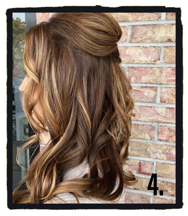 Half up/half down updo