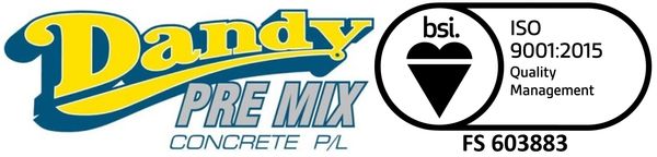 ISO 9001 BSI Dandy Premix Concrete Logo