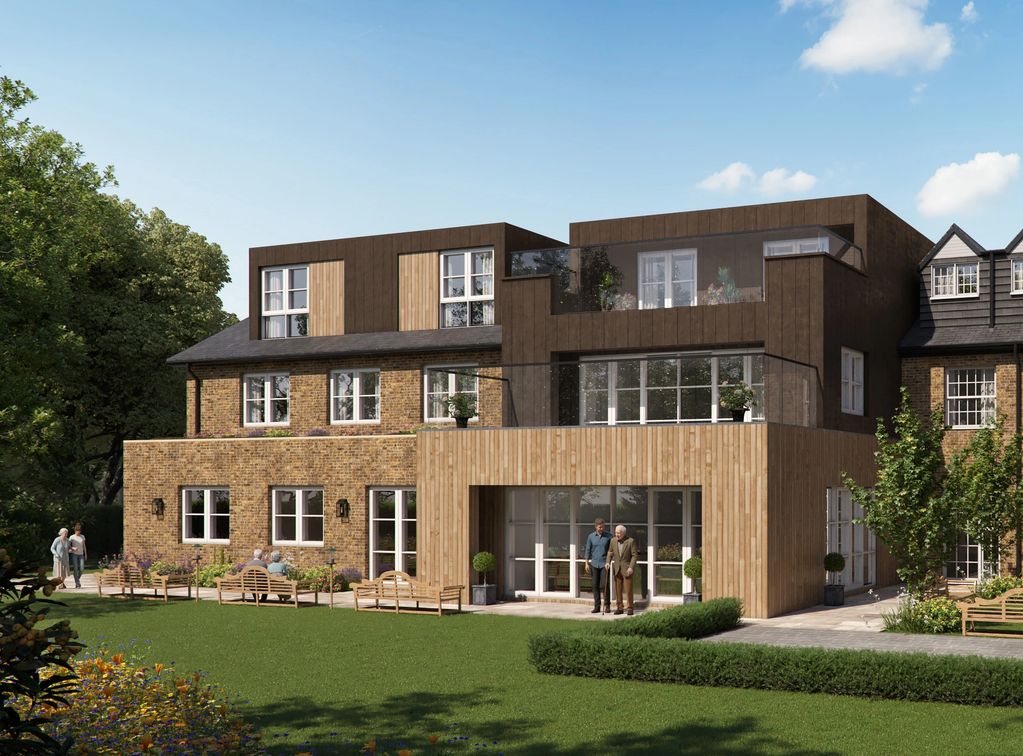 3D Visual of exterior of care home extension.